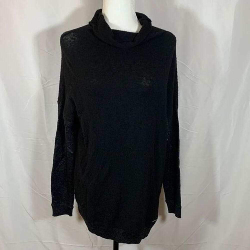 Guess Los Angeles Black Fuzzy Sparkly Sweater NWT